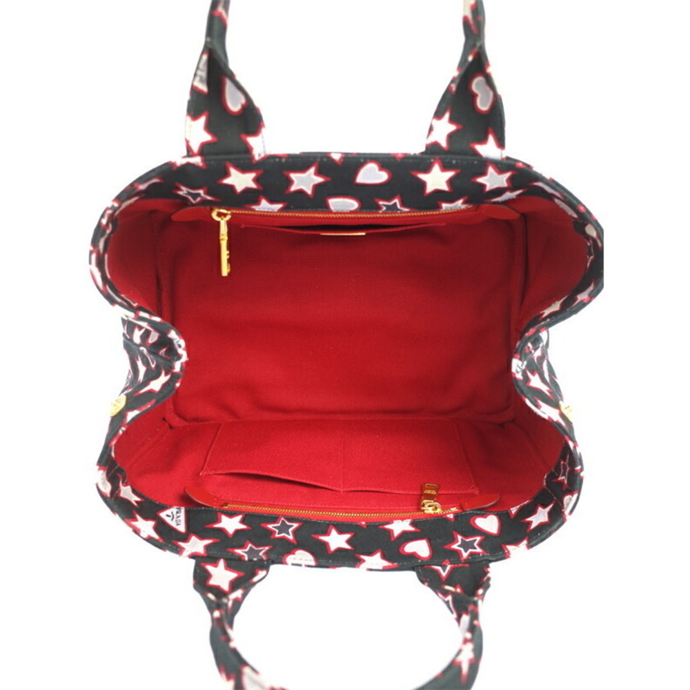 PRADA Star Heart Canapa Tote Bag - Picture 3 of 9